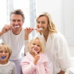 Family happy with general dentistry at Saddleback Dentistry.